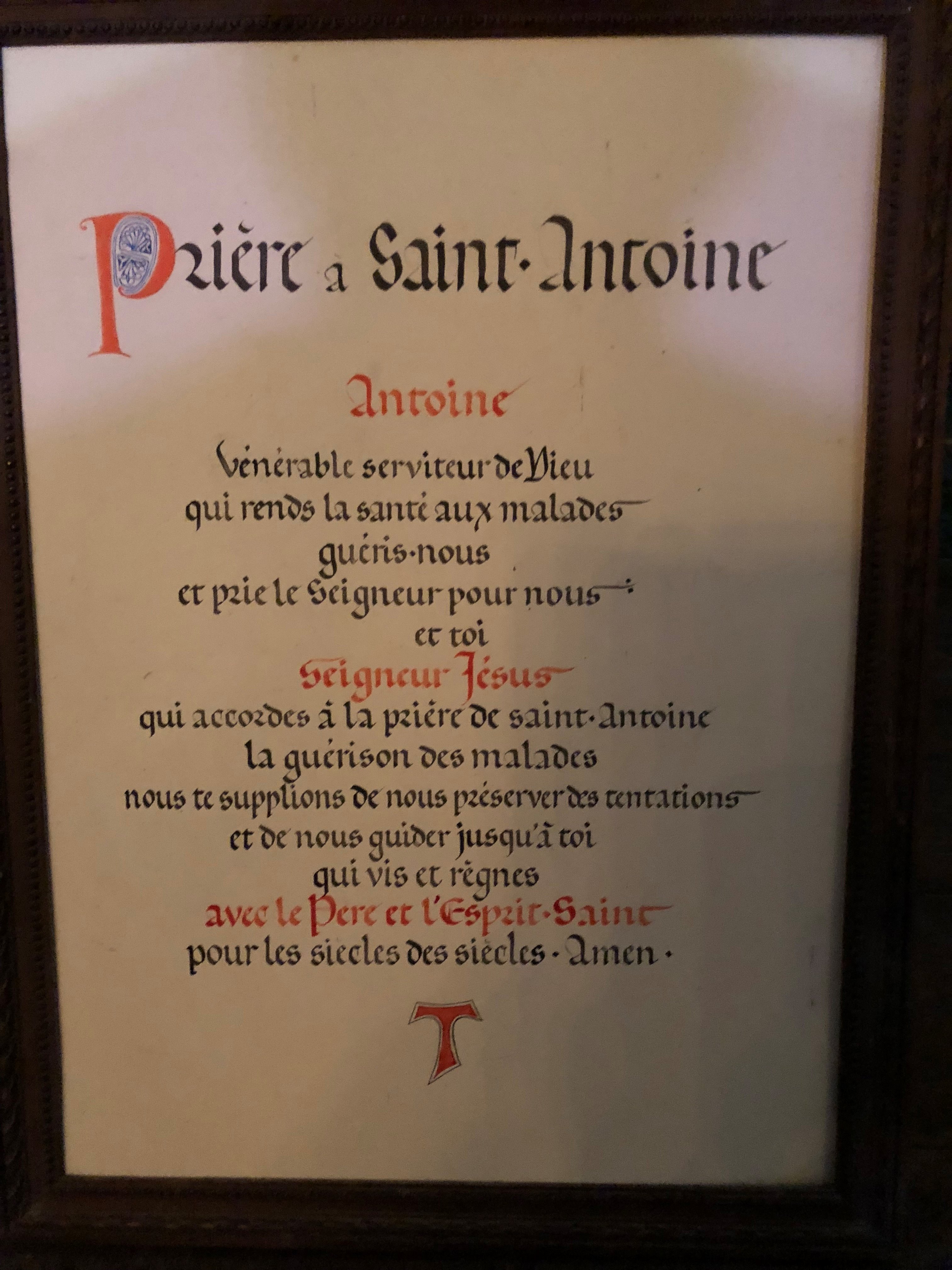 Prière à Saint Antoine l'Egyptien